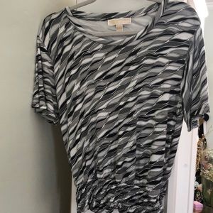 Michael Kors Women’s Black & White Printed Top